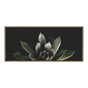 Soft Blue Garden Wood Framed Canvas Floral Art Print 19 in. x 45 in.  kc4652c - The Home Depot