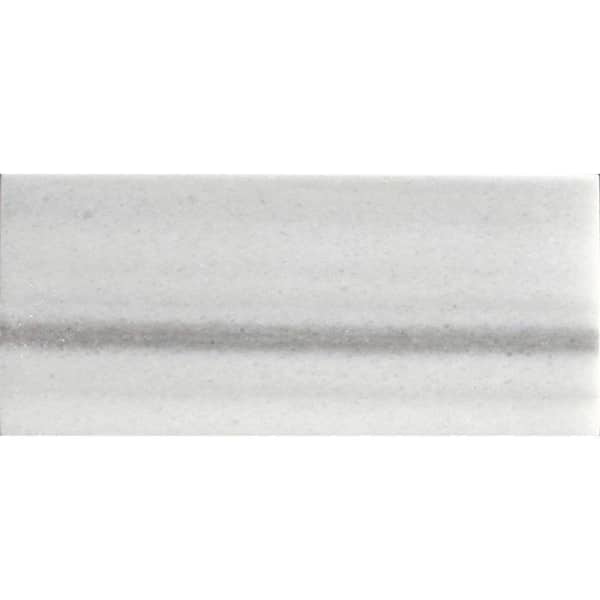 Apollo Tile Silver 3 in. x 6 in. Polished Marble Subway Tile Sample (0.12 sq. ft./Piece)