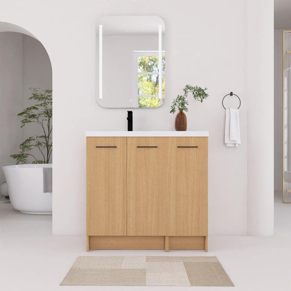 36 Inch Freestanding Bathroom Vanity combo with White Resin Sink, Soft-Close Doors price history on PriceWatchPro