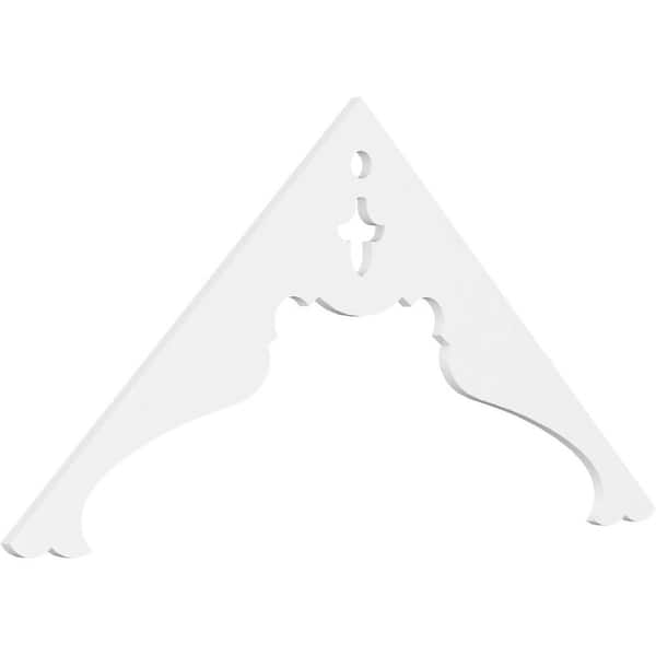 Ekena Millwork 1 in. x 72 in. x 33 in. (11/12) Pitch Heath Gable Pediment Architectural Grade PVC Moulding