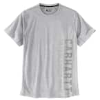 Men's XX-Large Tall Heather Gray Cotton/Polyester Force Relaxed Fit Midweight Short Sleeve Graphic T-Shirt