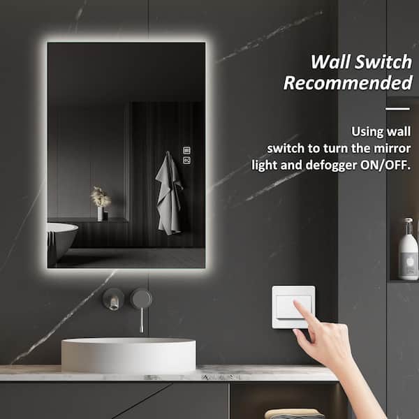 Rectangle Cloakroom Wall Mounted Acrylic Mirror: Frameless, Easy to Stick,  Strong, Lightweight : : Home & Kitchen