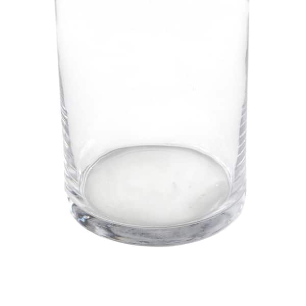 Tall Glass Vase① Litton Lane Clear Tall Glass Decorative Vase 048089 - The Home Depot