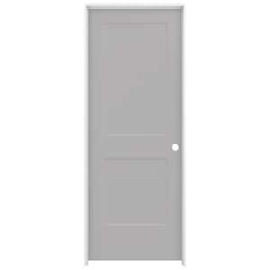30 in. x 80 in. Monroe Driftwood Painted Left-Hand Smooth Solid Core Molded Composite MDF Single Prehung Interior Door