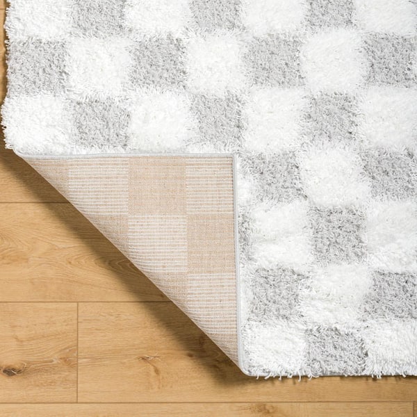 Urban Shag Light Gray/Cream 9 ft. x 12 ft. Fill in Later. Indoor Area Rug