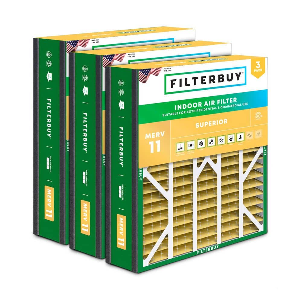 20 in. x 20 in. x 5 in. MERV 11 (FPR 7) Allergen Defense Pleated HVAC Furnace Air Filters for Air Bear & More (3-Pack) price history on PriceWatchPro