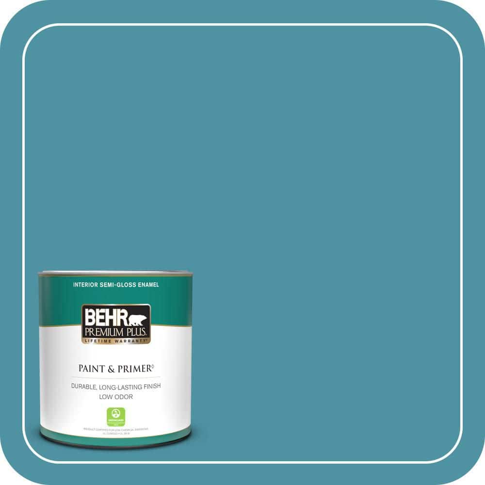 1 qt. #530D-6 Teal Bayou Semi-Gloss Enamel Low Odor Interior Paint & Primer price history on PriceWatchPro