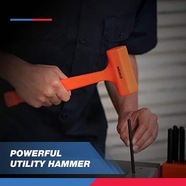 NEIKO 4 lb. Dead Blow Hammer, Neon Orange 02849A - The Home Depot