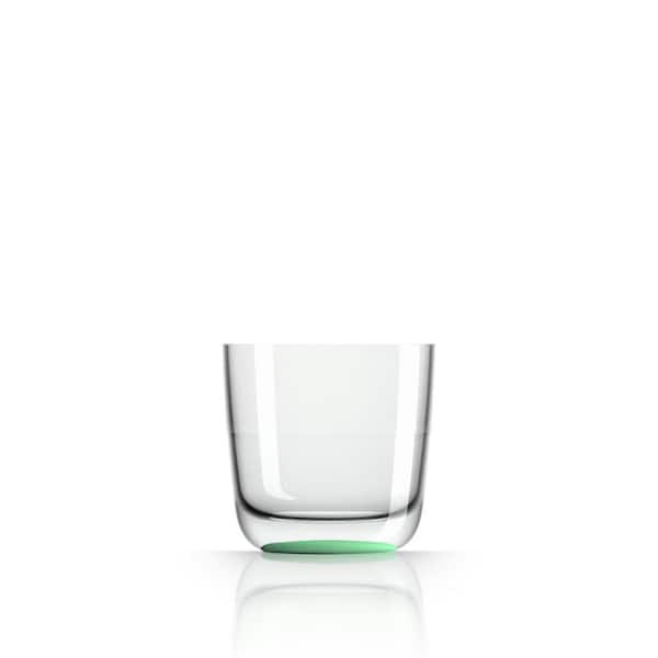 Palm Outdoor Australia Marc Newson Non-slip Forever-unbreakable 10 oz. Whisky/Stemless-wine Tritan with Green glow Non-Slip Base (2-Pack)