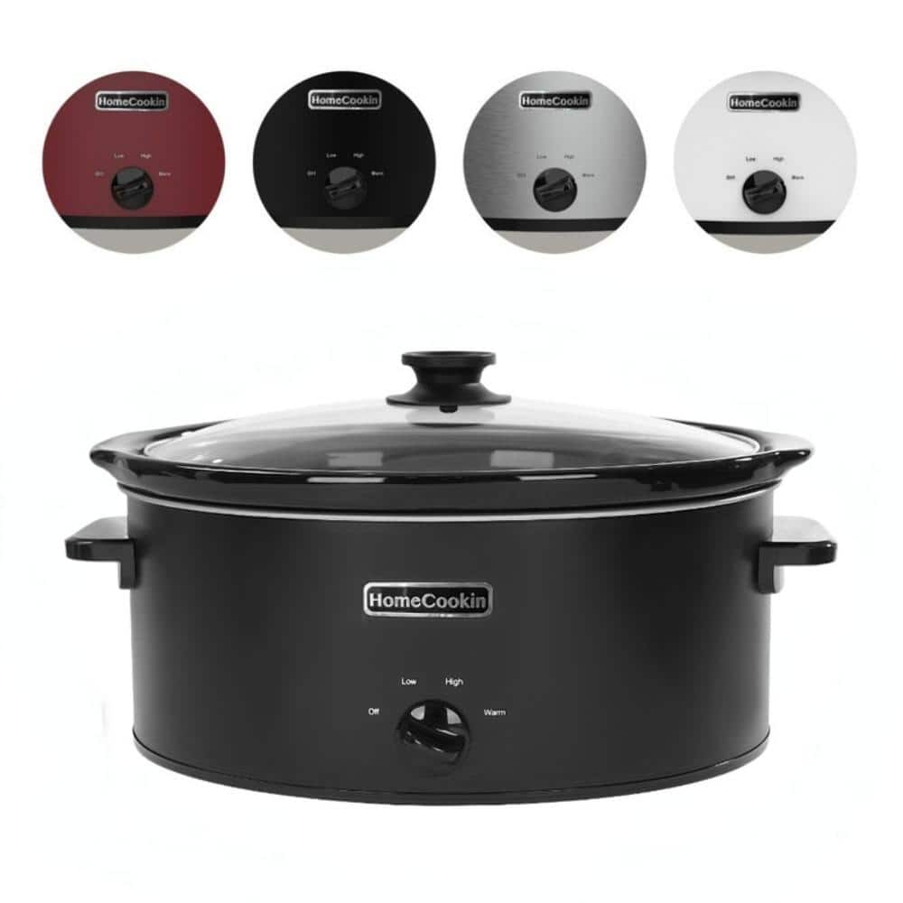 8 Quart Black Large Manual Slow Cooker with Classic Ceramic Pot for Family Dinner, Party Gathering, Dishwasher Safe price history on PriceWatchPro