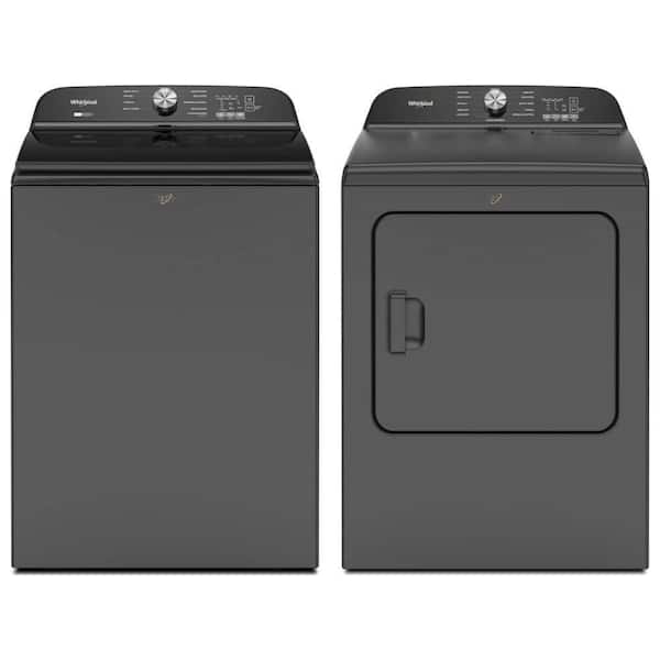 5.2 cu. ft. Top Load Washer and 7.0 cu. ft. Dryer in Volcano Black