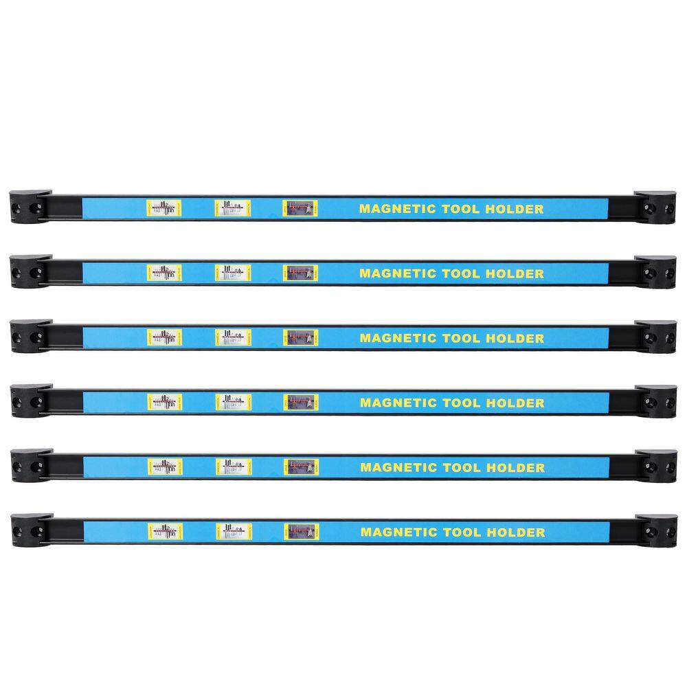 6-Pieces 1 in. H x 25 in. W Heavy Duty Steel Slatwall Accessories with Magnetic Tool Holder in Blue, Mounting Screws price history on PriceWatchPro