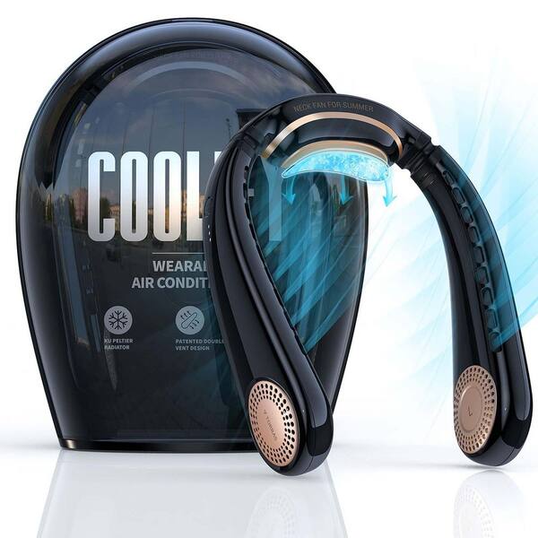 Coolify 1 Bladeless 1.5 in. Wearable Neck Air Conditioner Personal Fan 3  Speeds Black