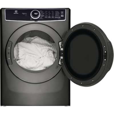 8 cu. ft. Titanium Front Load Perfect Steam Gas Dryer with Predictive Dry and Instant Refresh