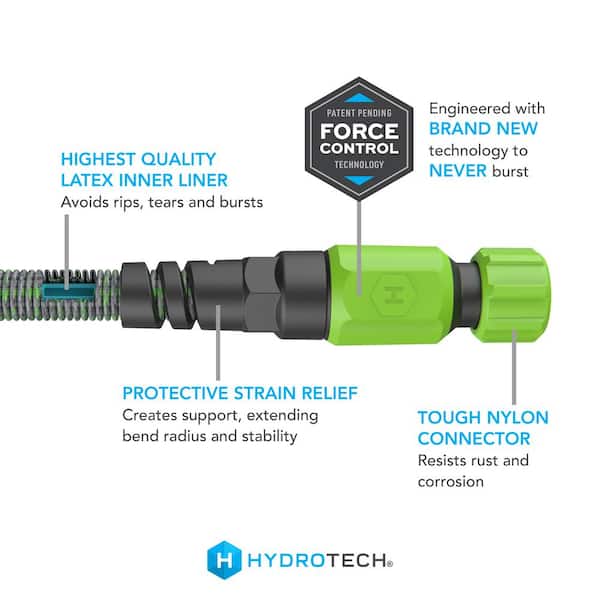 Garden 5/8 x - Proof Dia. Expandable Water The in. 50 Hydrotech Home Hose Depot Burst 8989 ft.