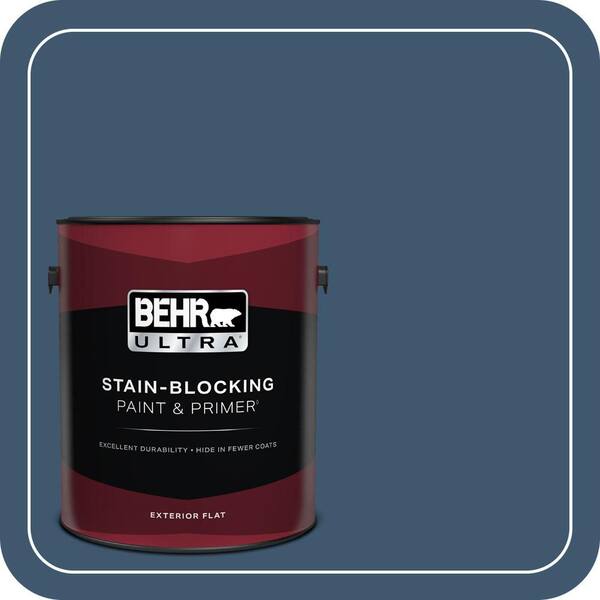 BEHR ULTRA 1 gal. #ECC-16-3 Inlet Harbor Flat Exterior Paint & Primer