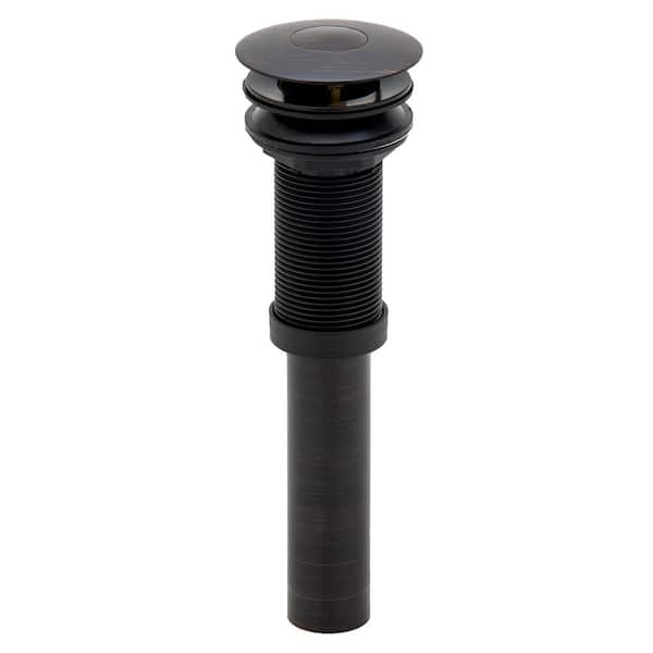 2-in-1 Brass Sink Drain - Push Drain, Oil Rubbed Bronze
