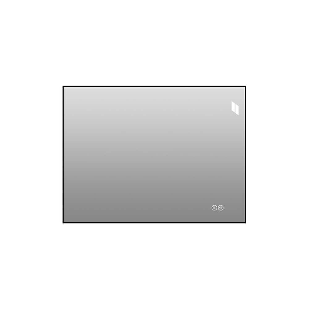 32 in. W x 24 in. H Rectangular Framed Anti-Fog LED Light Wall Bathroom Vanity Mirror in Black, Dimmable price history on PriceWatchPro
