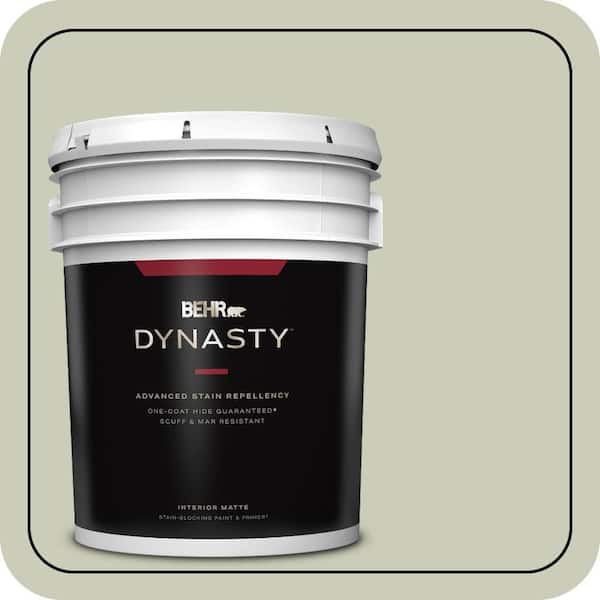 BEHR DYNASTY 5 gal. #S380-2 Morning Zen Matte Interior Stain-Blocking Paint & Primer