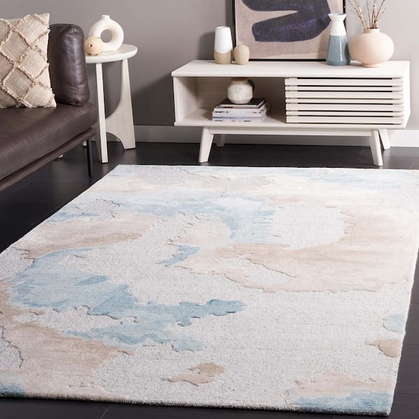 Fifth Avenue 8 ft. x 10 ft. Gray/Beige Abstract Swirl Area Rug