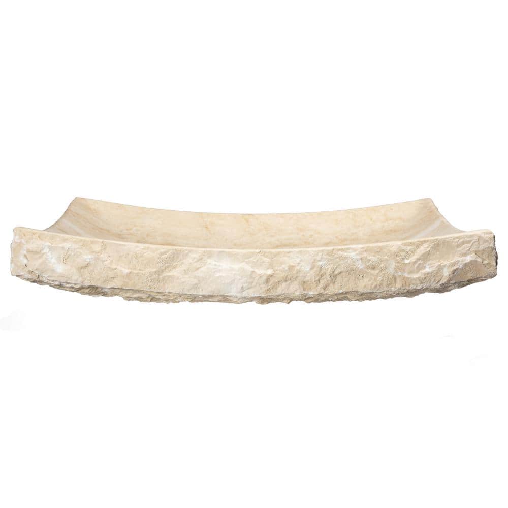 Zen 21'' Beige Stone Rectangular Bathroom Sink