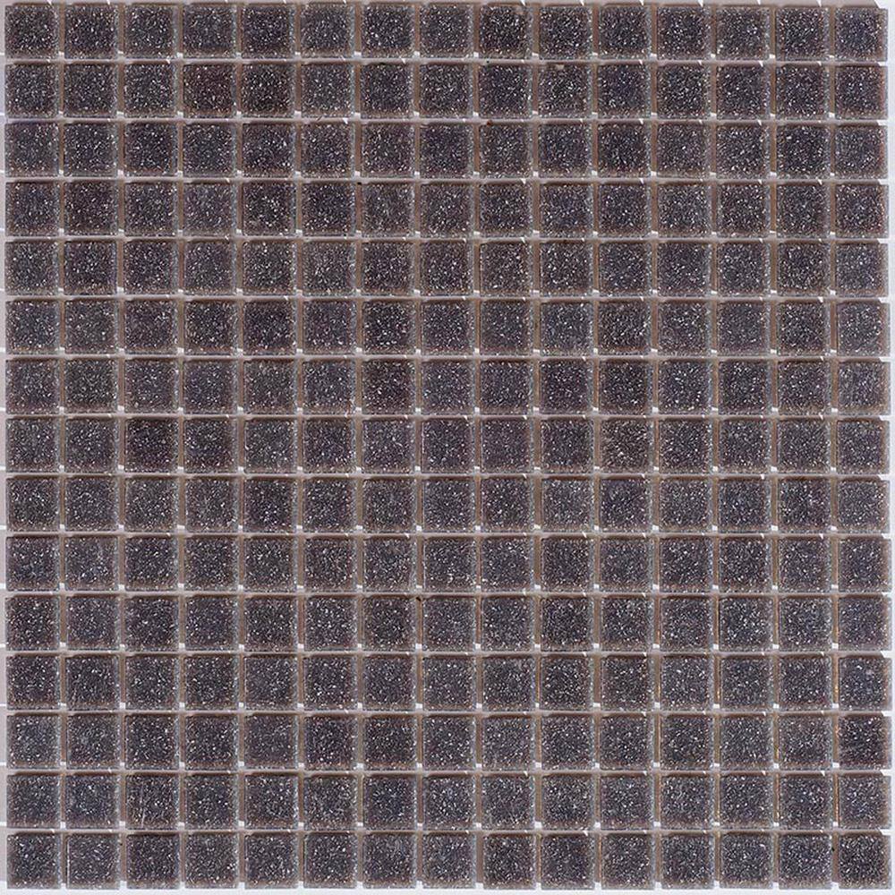 Fog Gray 12" x 12" Iridescent Glass Mosaic Tile