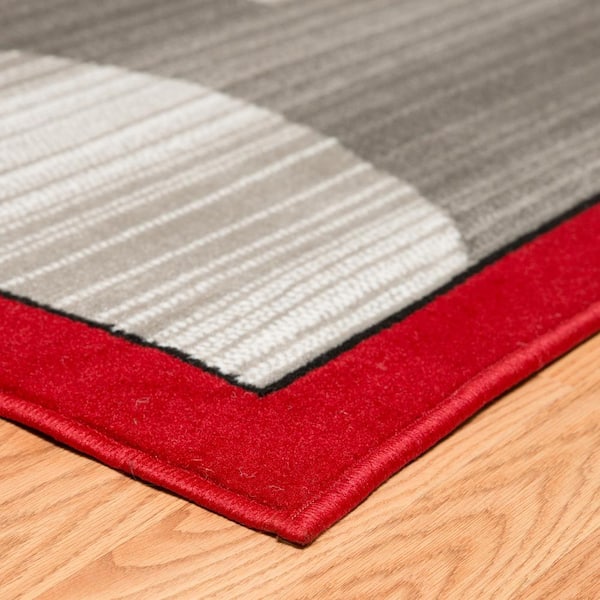 Dallas Zoom Zoom Red 5 ft. x 7 ft. Indoor Area Rug