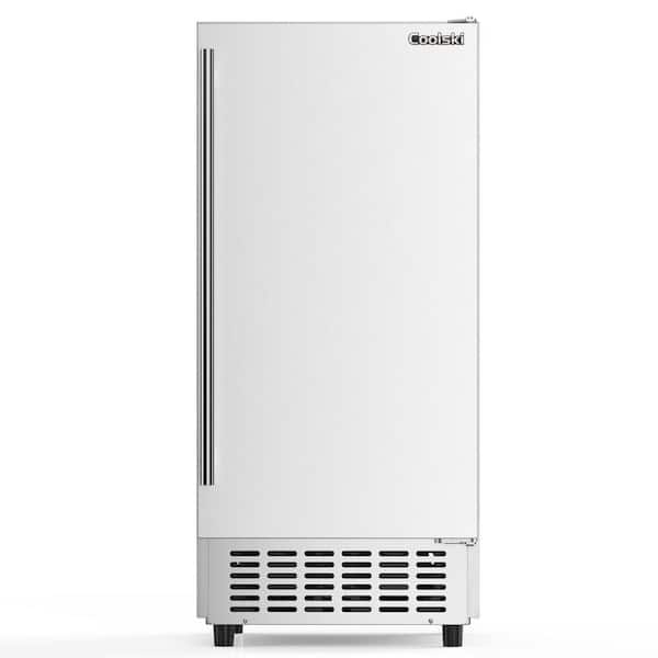 15 in 130lb. Commercial Under Counter Ice Maker, Built-In Freestanding Ice Machine in Silver