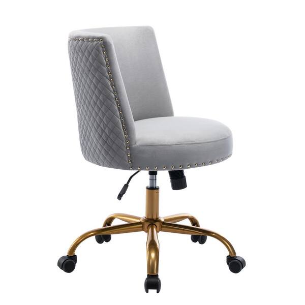 velvet adjustable office chair