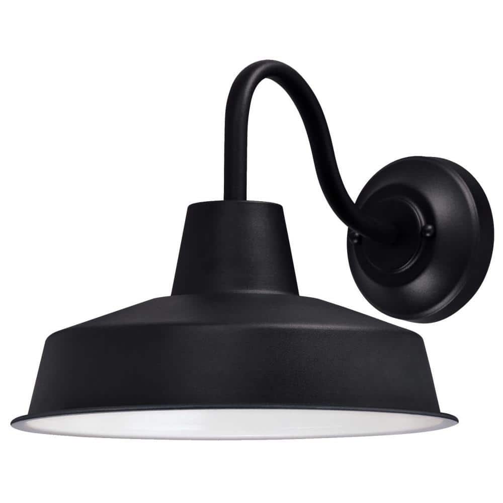 Textured Black LED Outdoor Wall Lantern Fixture