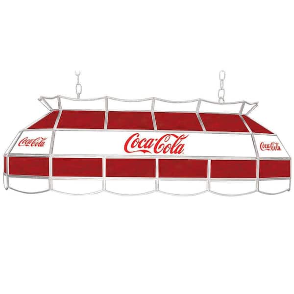 Trademark Coca Cola 40 in. Stained Glass Hanging Tiffany Lamp