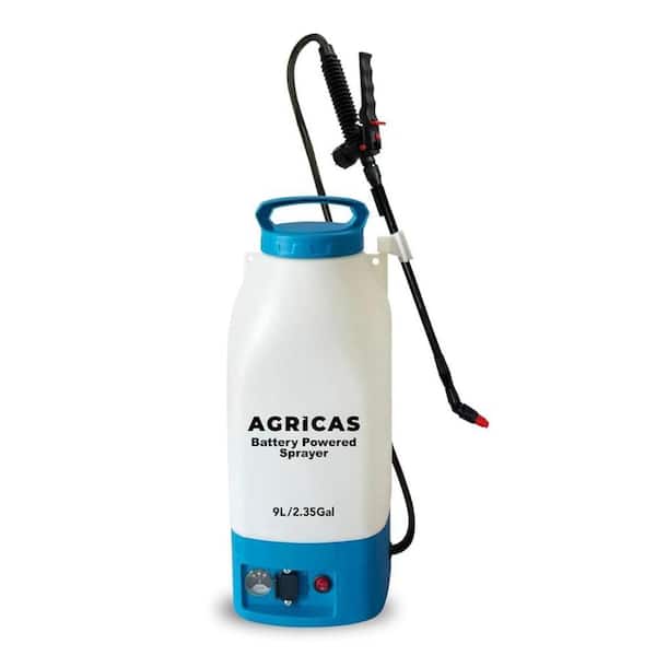 AG2003 Battery Powered Sprayer (2.35 Gal.), with Adjustable Nozzles, Telescope Wand, and Shoulder Strap