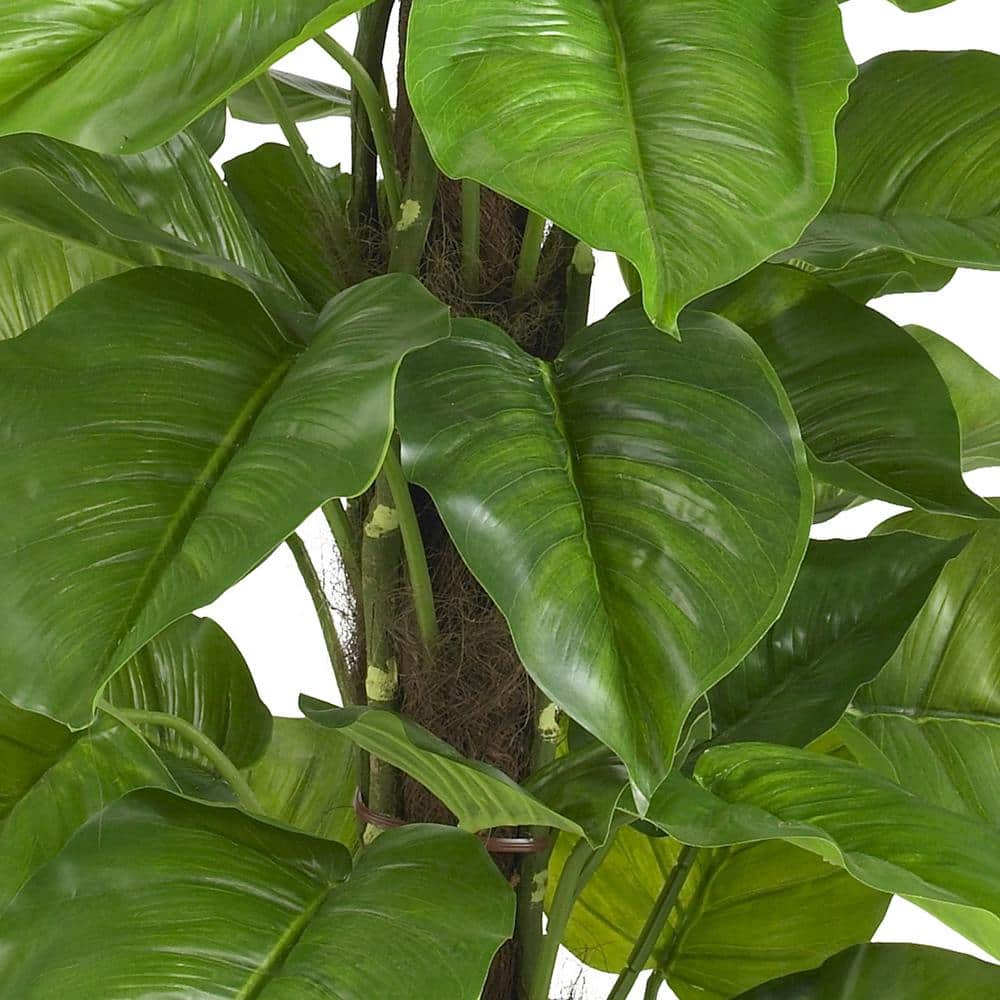 63" Green Silk and Plastic Philodendron Floor Plant
