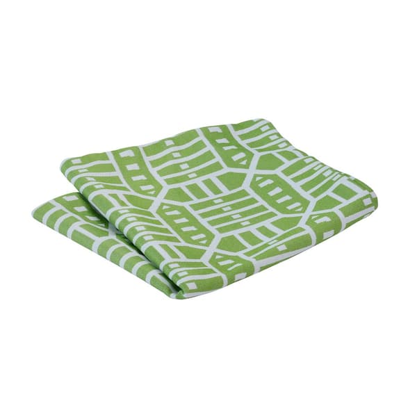 Astella Pacifica 24 in. x 24 in. Roland Green Square Outdoor Throw Pillow Cover