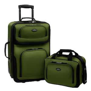 Rio 2-Piece Expandable Carry-On Luggage Set in Green