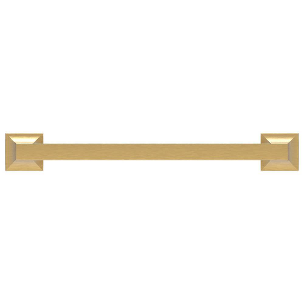 Brushed Golden Brass Modern Handle Pull with Mounting Hardware