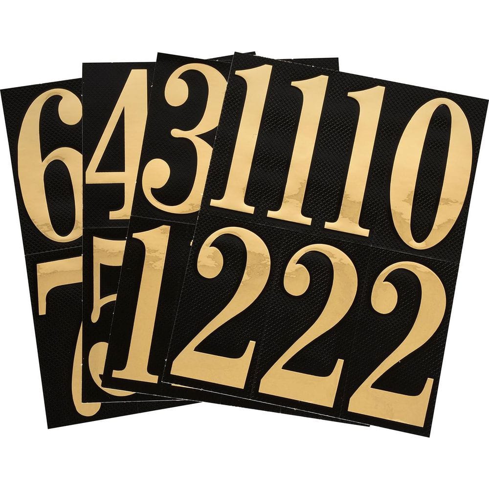 The Numbers Store The Hillman Group 3 in. Mylar Peel and Stick Numbers Pack 842276 - The ...