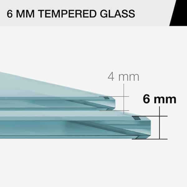 Manhattan 41 in. to 43 in. W x 68 in. H Pivot Frameless Shower Door with Clear Glass in Matte Black