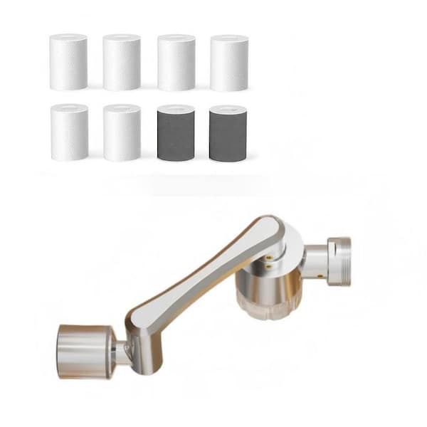 3 in. H x 6 in. W x 3.5 in. D Splash-proof Sink Faucet Extender with Filter, 1080° Rotating and 3-Mode Spray Attachment
