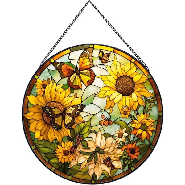 Sunflower Hanging Stained Glass for Windows