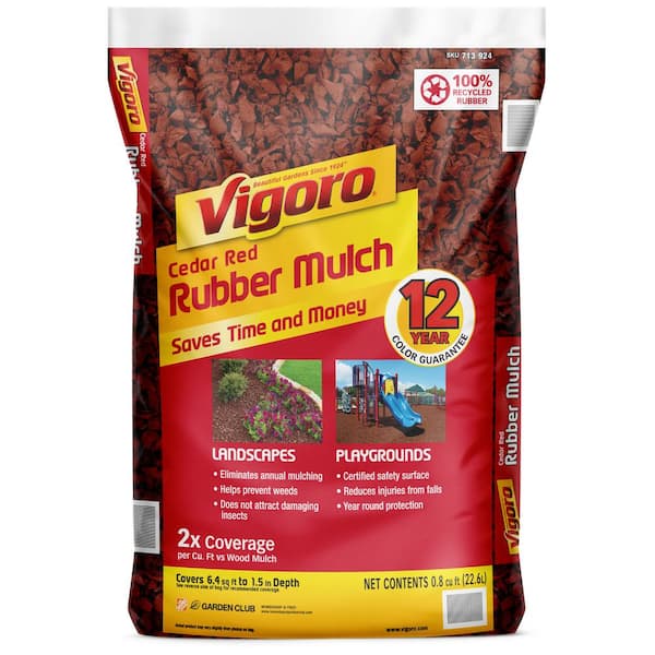 Vigoro 0.8 cu. ft. Premium Rubber Mulch in Red-DISCONTINUED