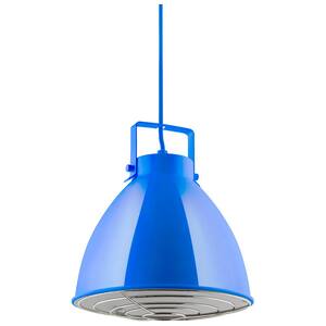 1-Light Blue Medium E26 Base Island Residential Hanging Barn Light Ceiling Pendant Light