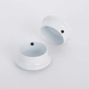 1-5/16 in. Heavy-Duty Decorative White Closet Pole End Caps (2-Pack)