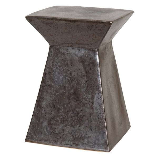 Emissary Upright Gunmetal Ceramic Garden Stool