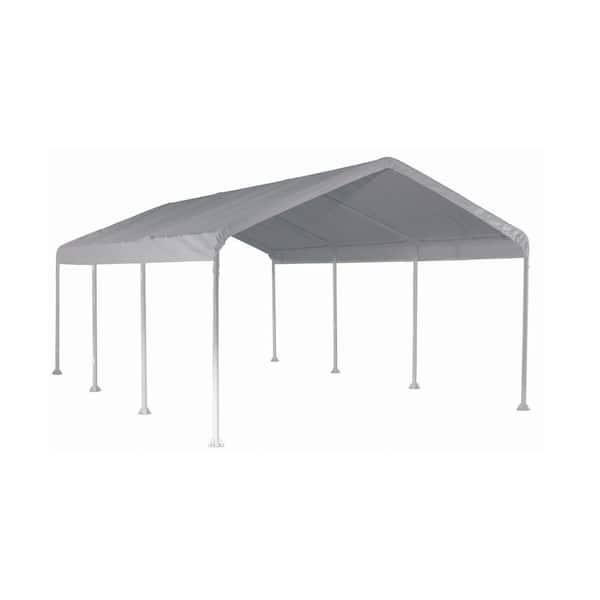 ShelterLogic 12 ft. W x 20 ft. D SuperMax Premium Canopy in White with Steel Frame and Patented Twist-Tie Tension Feature