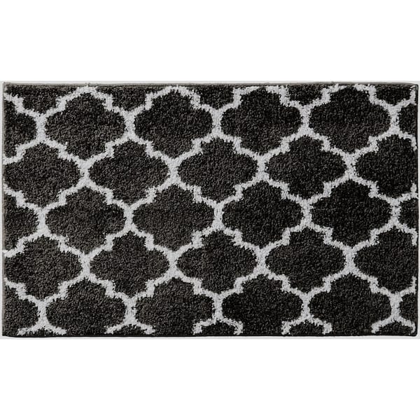 Seyward Titanium 2 ft. x 3 ft. Trellis Area Rug
