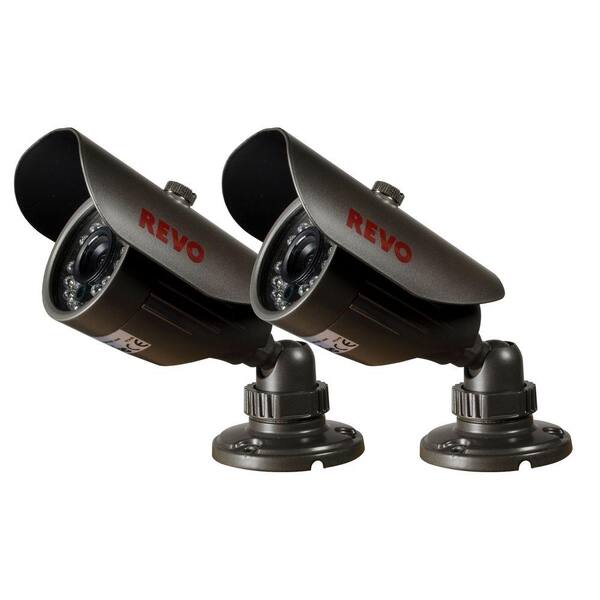 Revo 660TVL Indoor/Outdoor Bullet Surveillance Camera with 80 ft. Night Vision (2-Pack)
