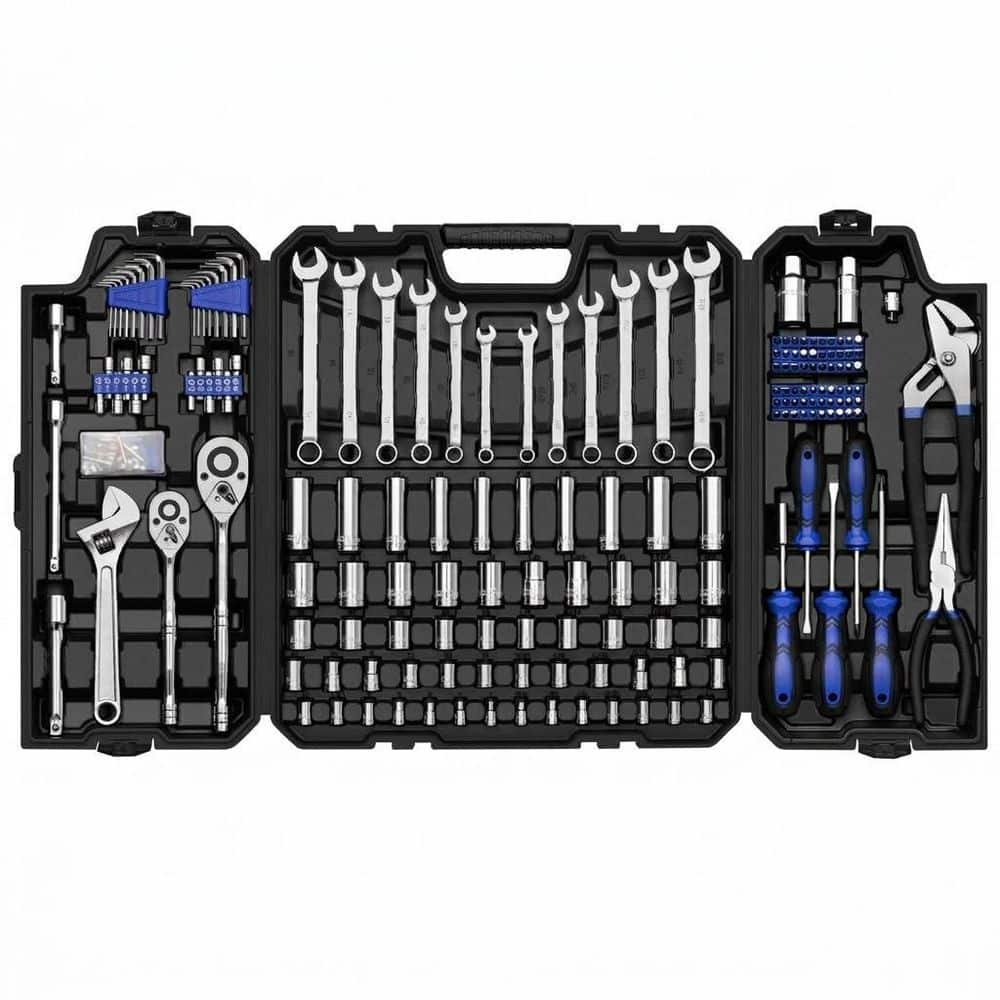 240 Piece Mechanics Tool Set SAE Metric Sockets Wrenches Ratchets Pliers Bits Kit with Plastic Storage Case price history on PriceWatchPro