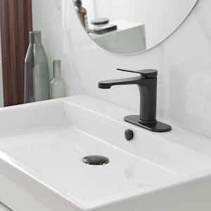 Single Hole Single-Handle Bathroom Faucet in Matte Black