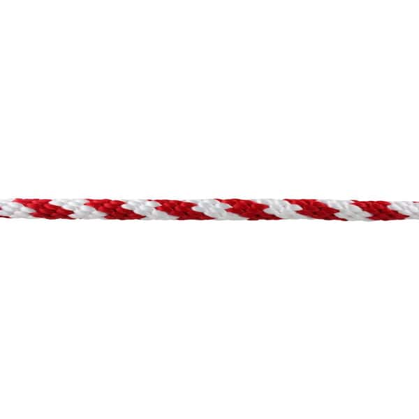Extreme Max Solid Braid MFP Utility Rope - Red/White 3008.0172 - The Home  Depot